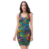 Demon Psychedelic Bodycon Dress-grizzshop