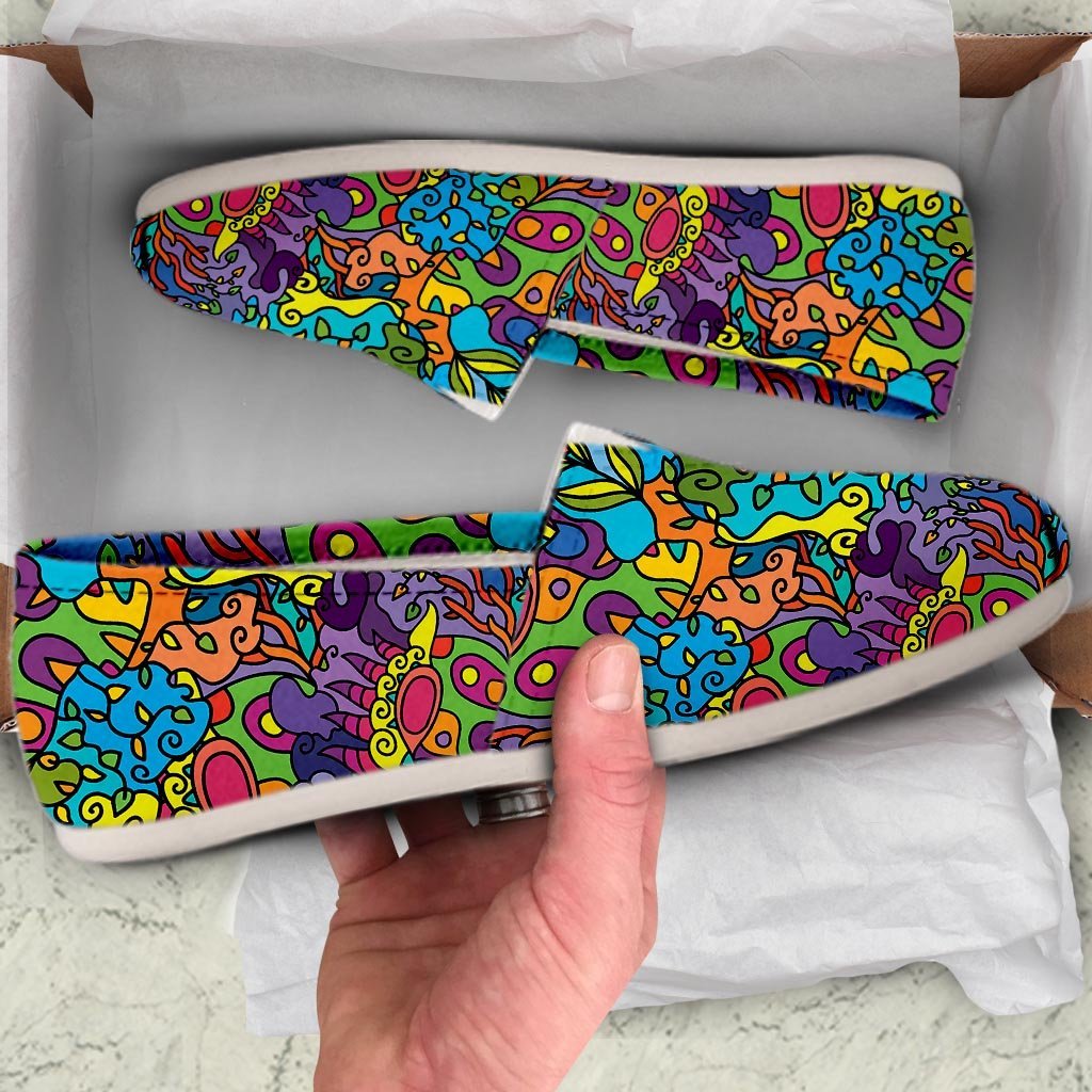 Demon Psychedelic Canvas Shoes-grizzshop