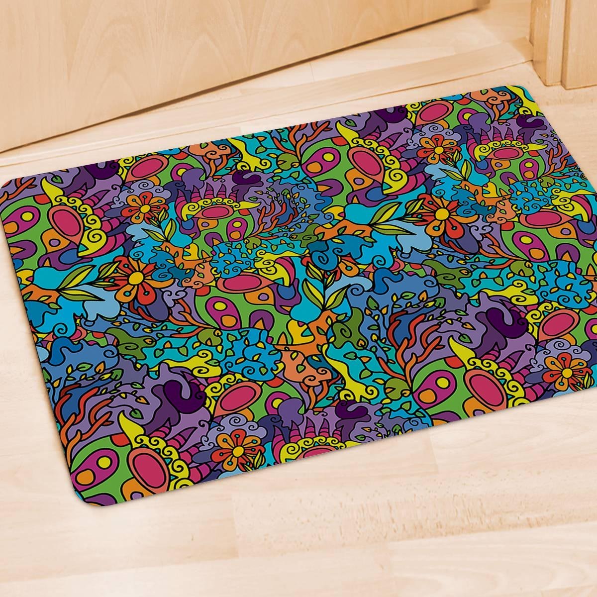 Demon Psychedelic Door Mat-grizzshop