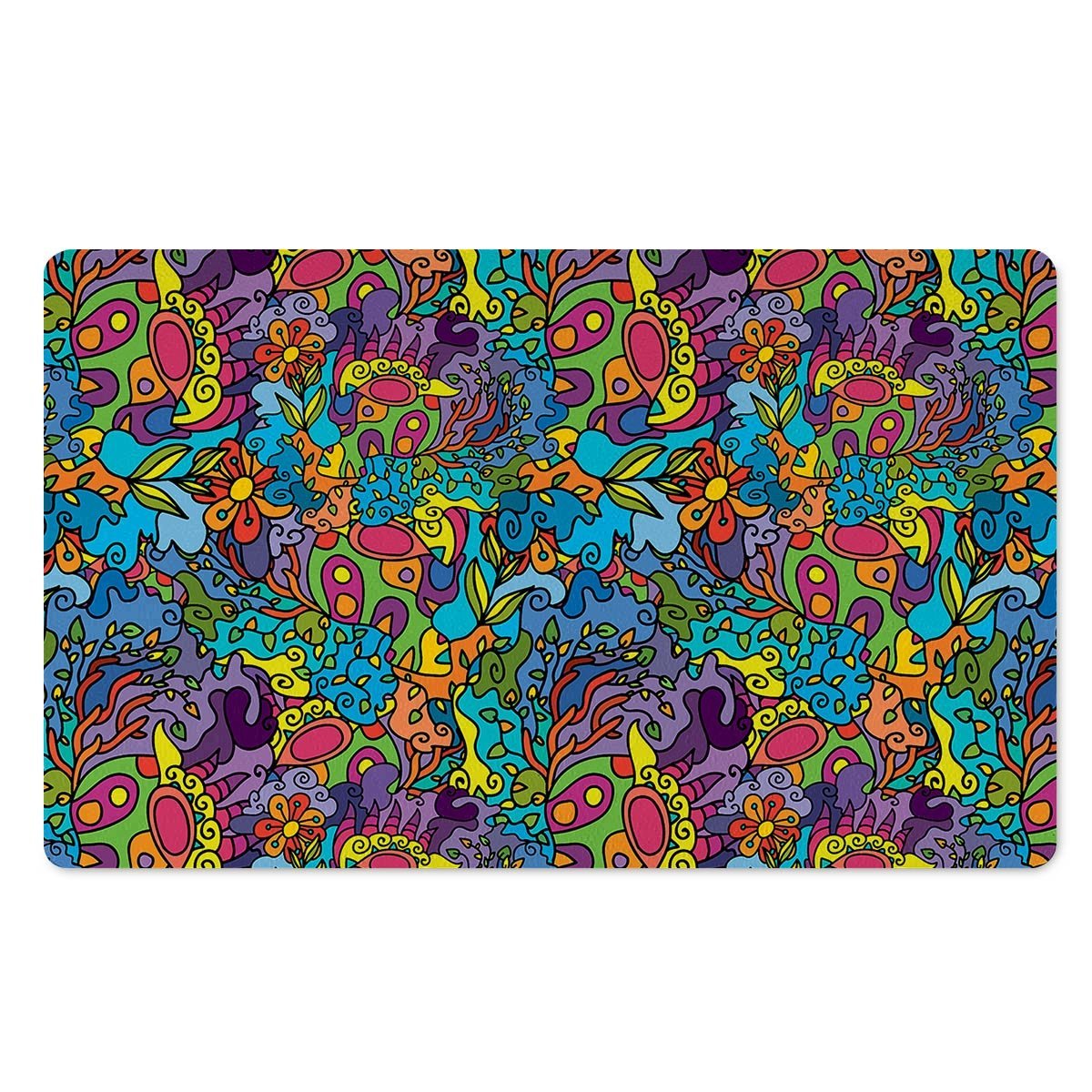 Demon Psychedelic Door Mat-grizzshop