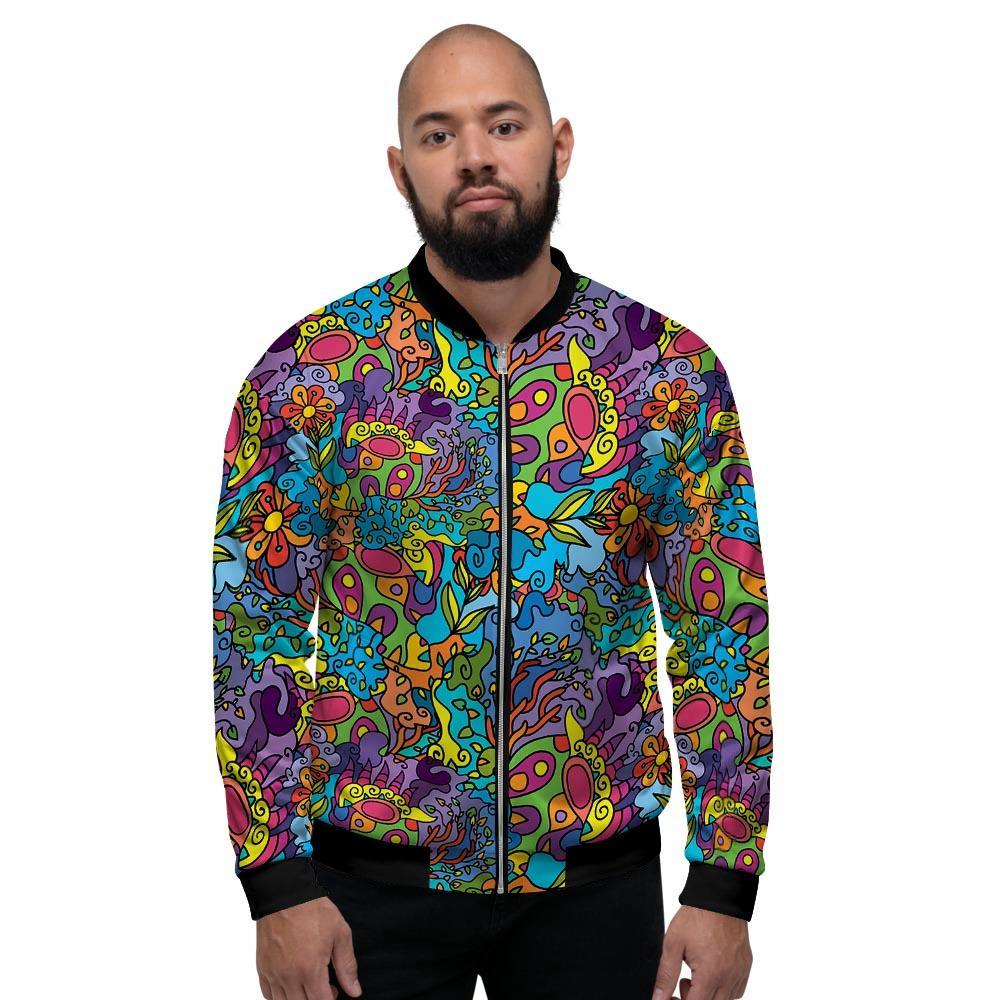 Demon Psychedelic Men's Bomber Jacket-grizzshop