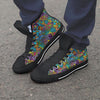 Demon Psychedelic Men's High Top Shoes-grizzshop