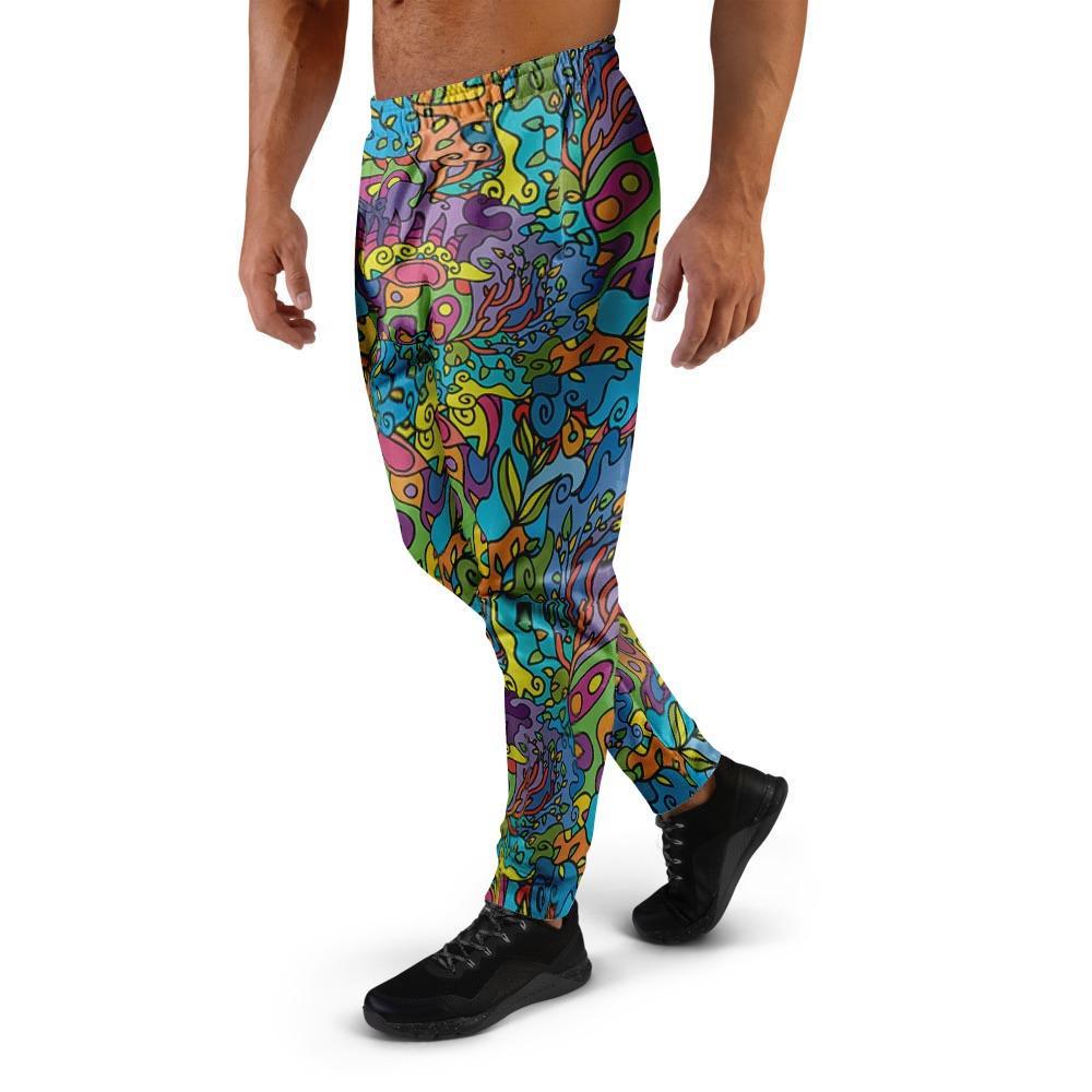 Demon Psychedelic Men's Joggers-grizzshop