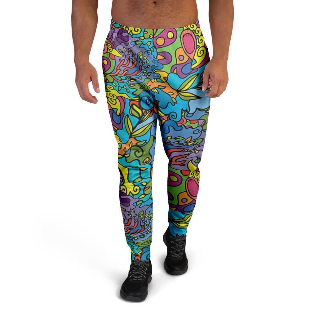 Demon Psychedelic Men's Joggers-grizzshop