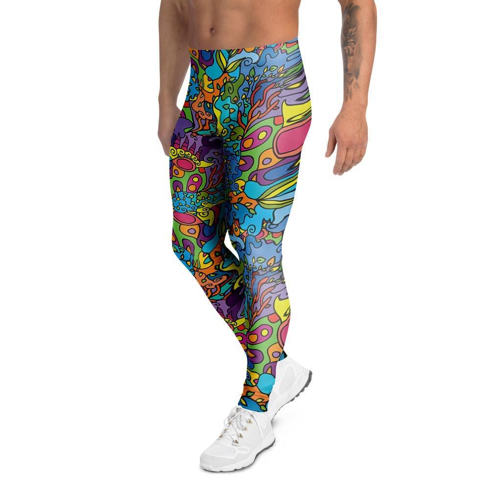 Demon Psychedelic Men's Leggings-grizzshop