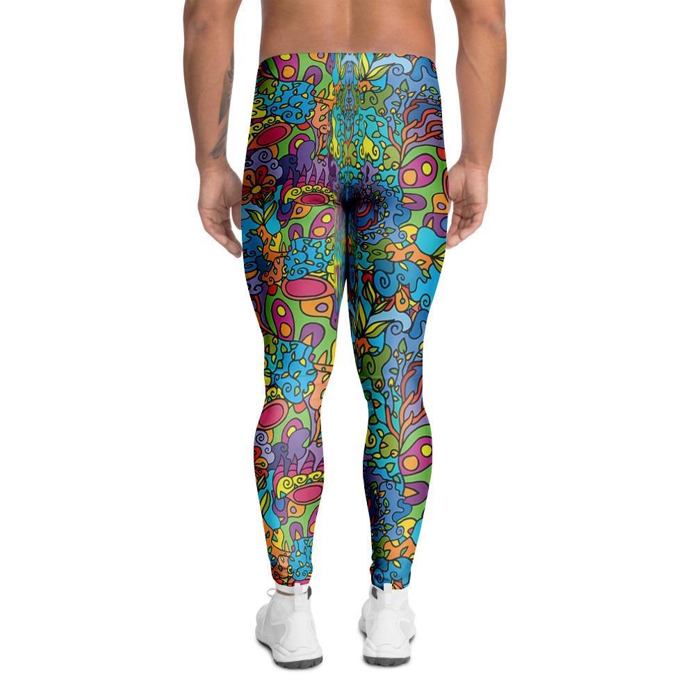 Demon Psychedelic Men's Leggings-grizzshop