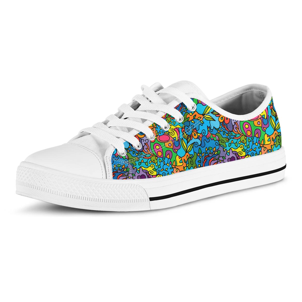 Demon Psychedelic Men's Low Top Shoes-grizzshop