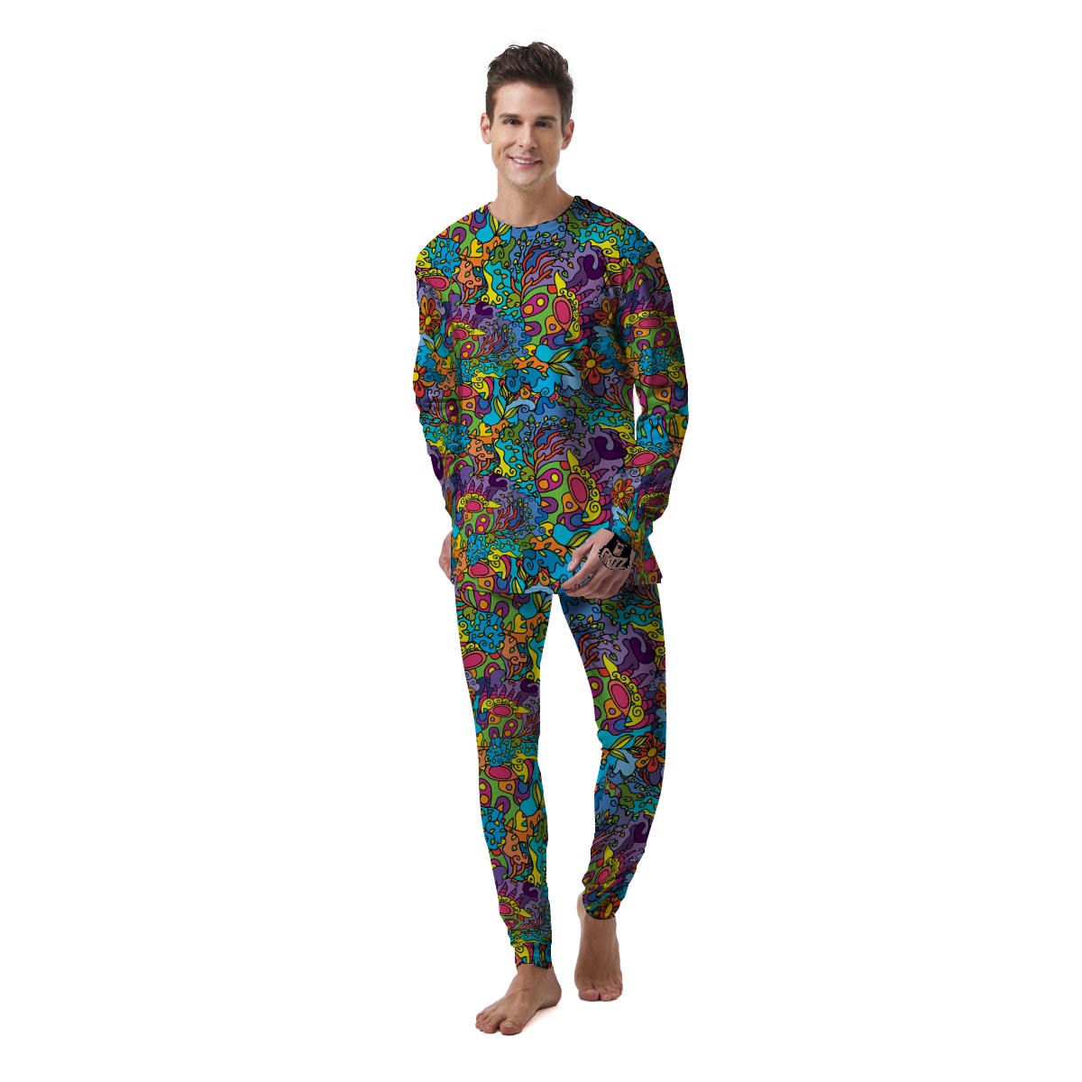 Demon Psychedelic Men's Pajamas-grizzshop