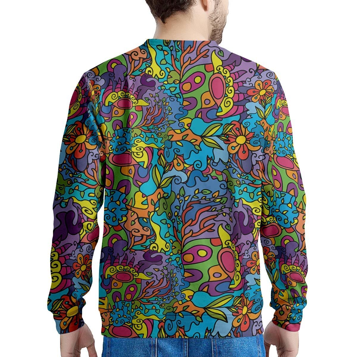 Demon Psychedelic Men's Sweatshirt-grizzshop