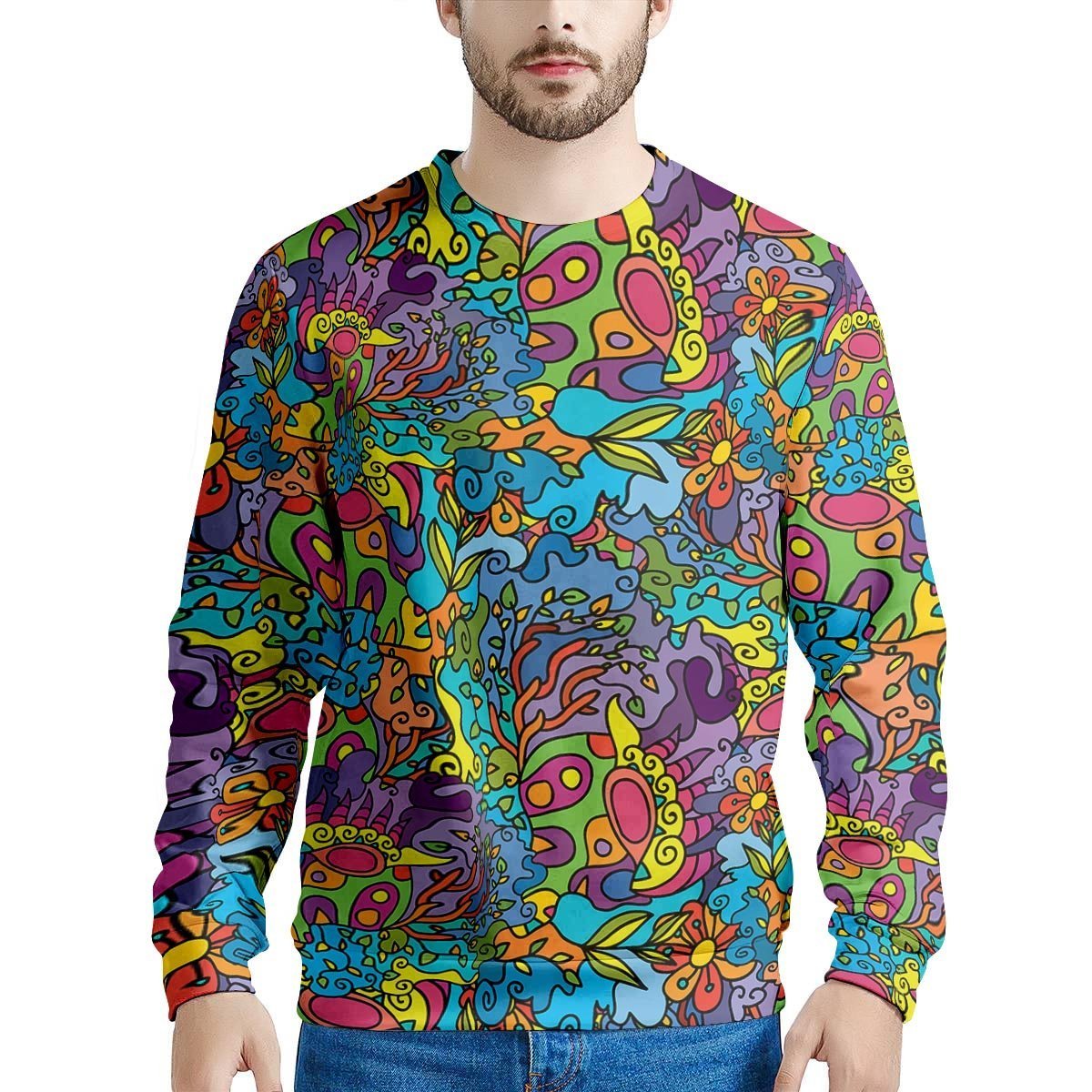 Demon Psychedelic Men's Sweatshirt-grizzshop