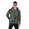 Demon Psychedelic Men's Zip Up Hoodie-grizzshop