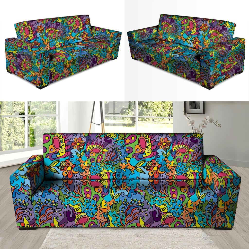 Demon Psychedelic Sofa Cover-grizzshop