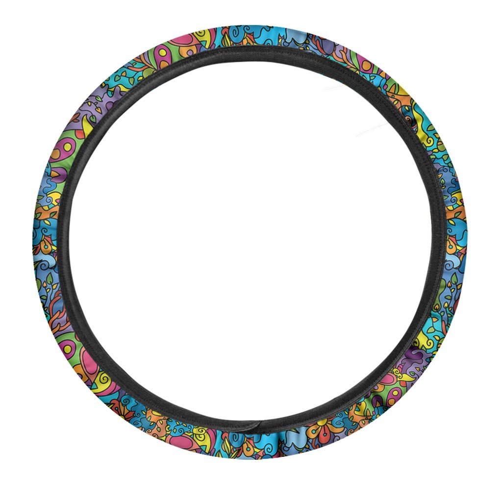 Demon Psychedelic Steering Wheel Cover-grizzshop