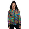 Demon Psychedelic Women's Bomber Jacket-grizzshop