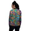 Demon Psychedelic Women's Bomber Jacket-grizzshop