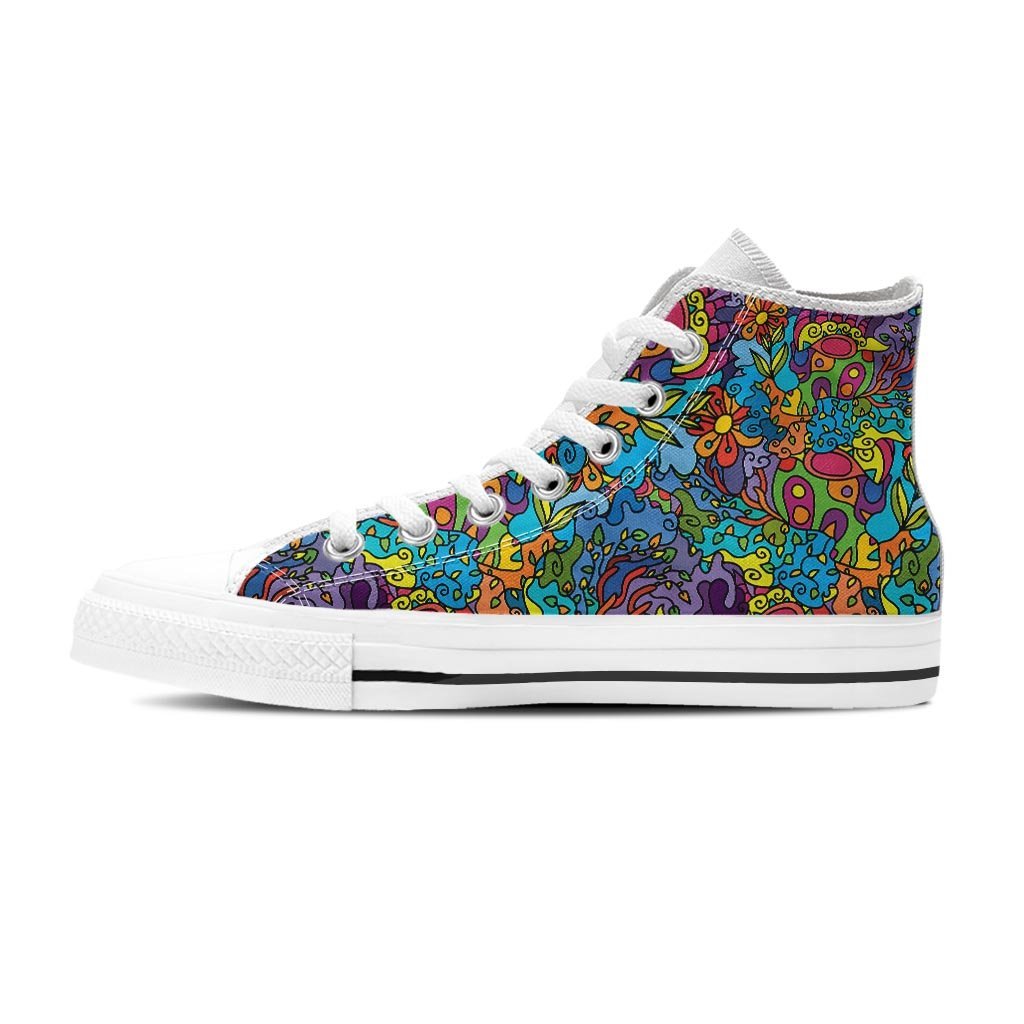 Demon Psychedelic Women's High Top Shoes-grizzshop