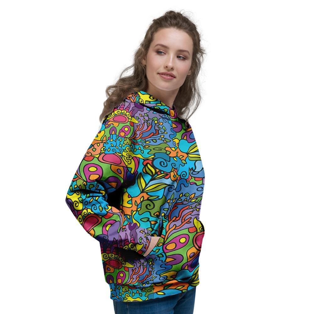 Demon Psychedelic Women's Hoodie-grizzshop