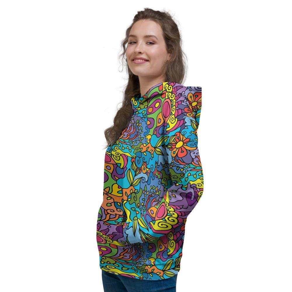 Demon Psychedelic Women's Hoodie-grizzshop