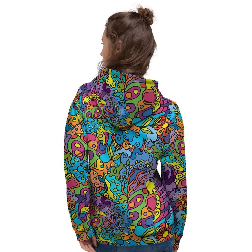 Demon Psychedelic Women's Hoodie-grizzshop