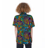 Demon Psychedelic Women's Short Sleeve Shirts-grizzshop