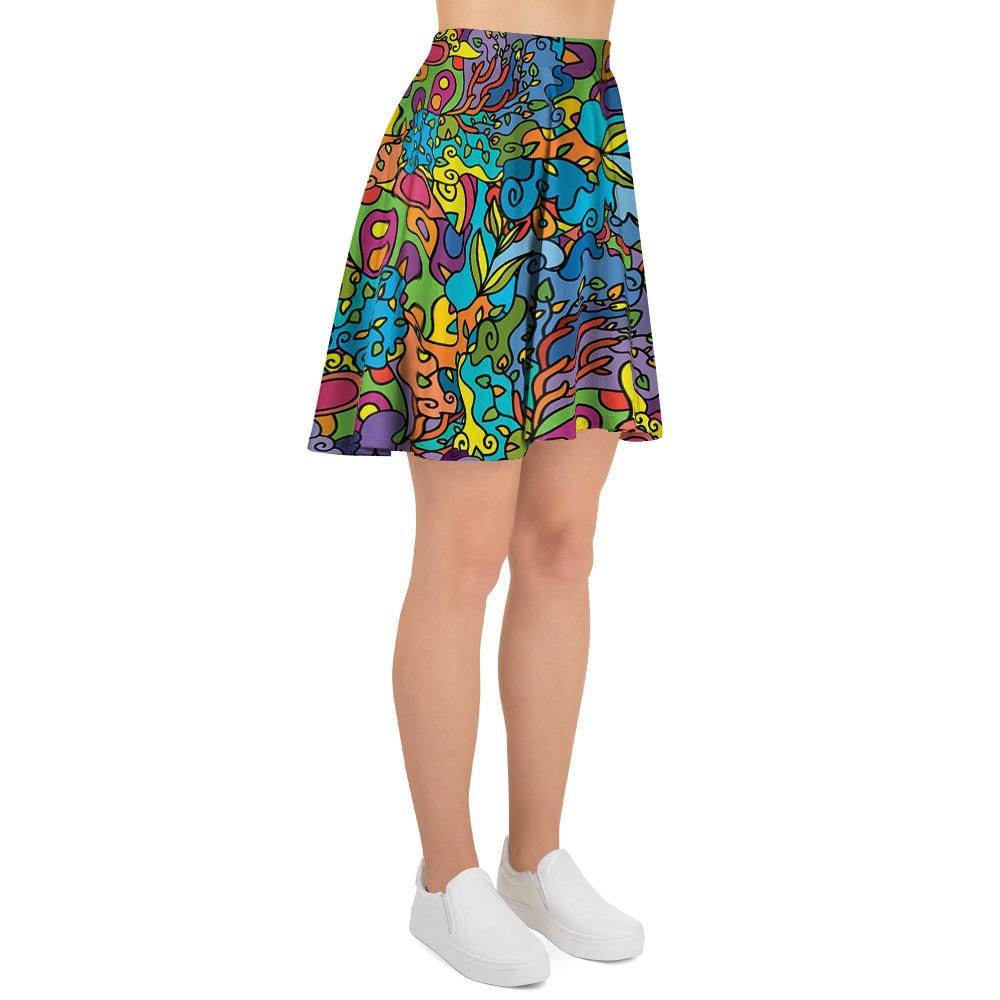 Demon Psychedelic Women's Skirt-grizzshop