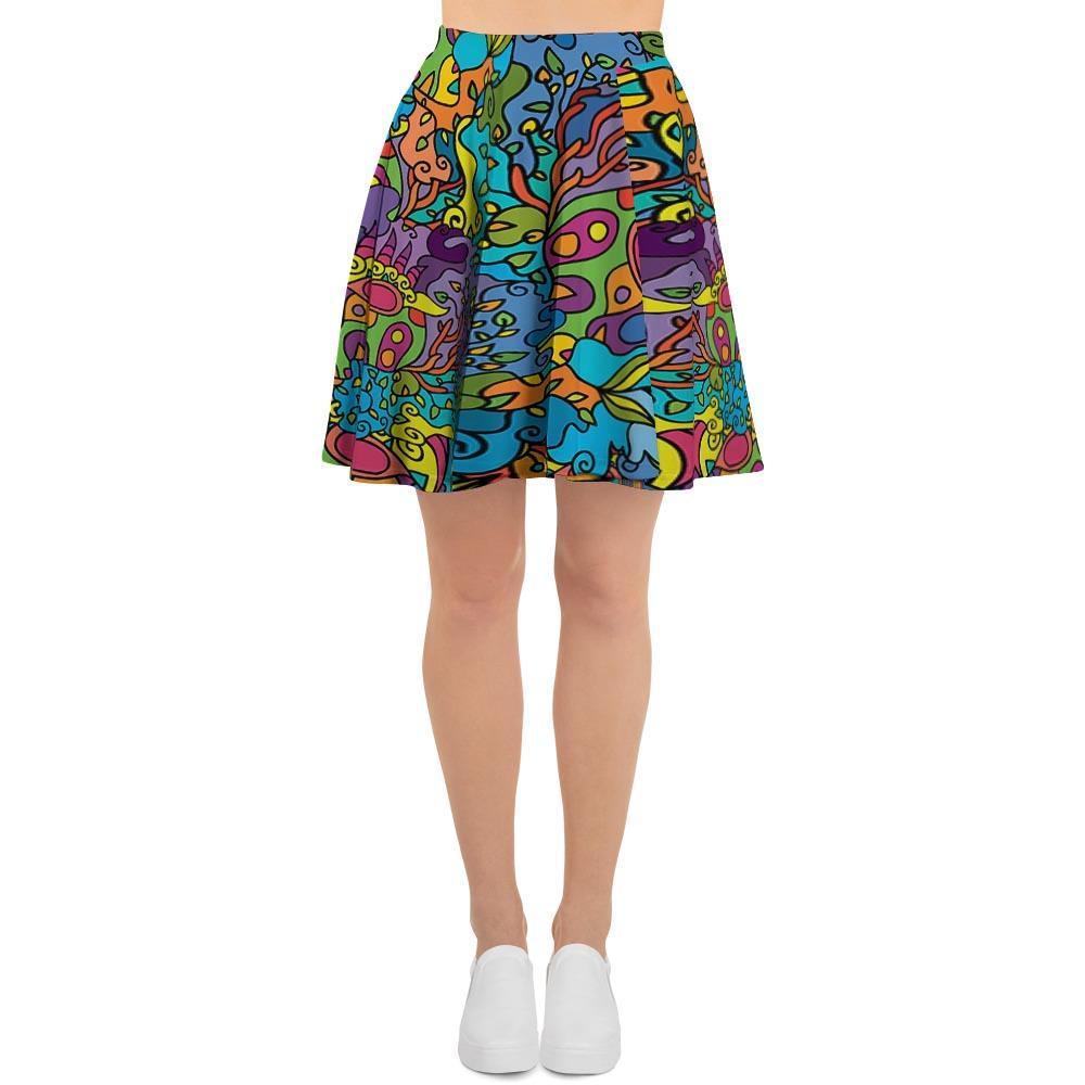 Demon Psychedelic Women's Skirt-grizzshop