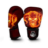 Demon Skull Flaming Print Boxing Gloves-grizzshop