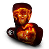 Demon Skull Flaming Print Boxing Gloves-grizzshop