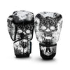 Demon Wicca White And Black Print Boxing Gloves-grizzshop