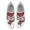 Demon With Snake Japanese Oni Print White Athletic Shoes-grizzshop