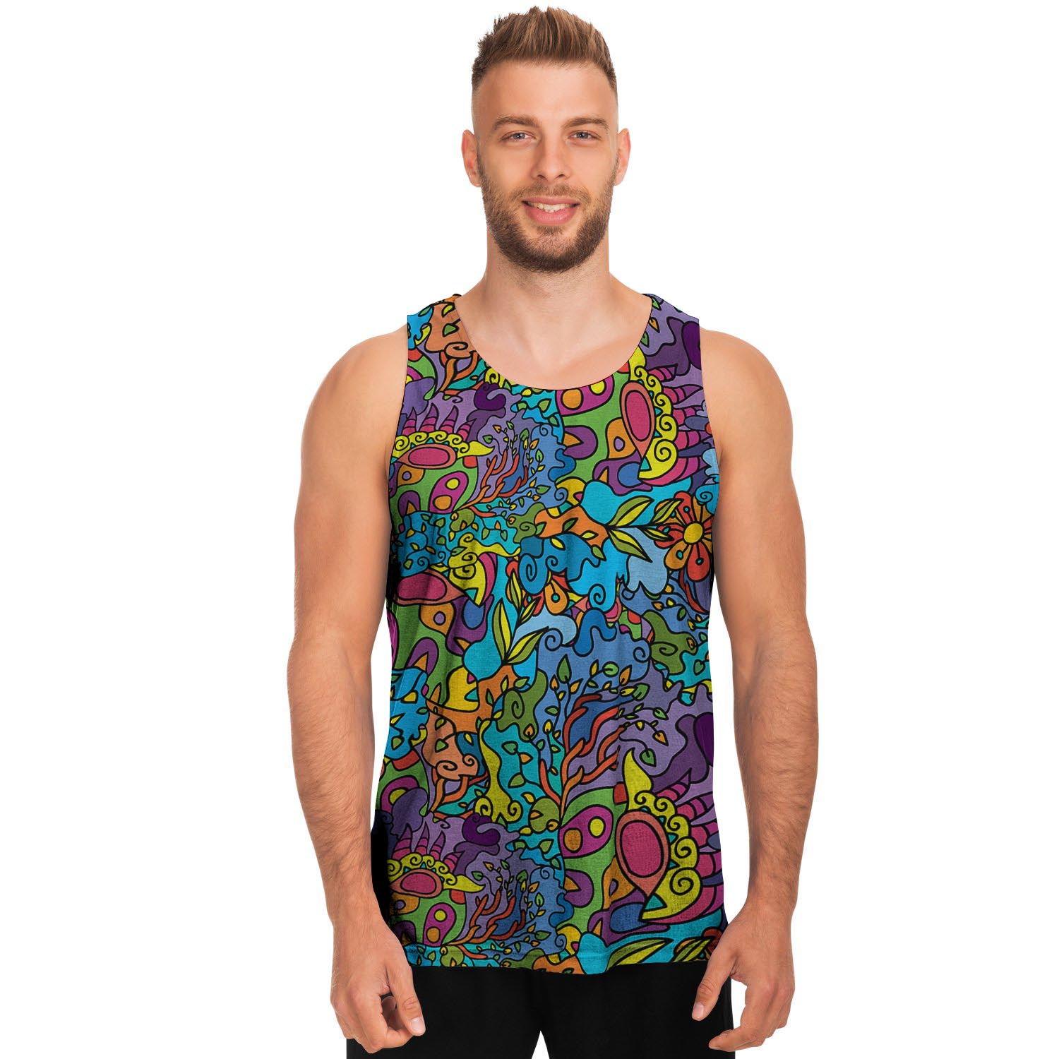 Demon Psychedelic Men's Tank Tops-grizzshop