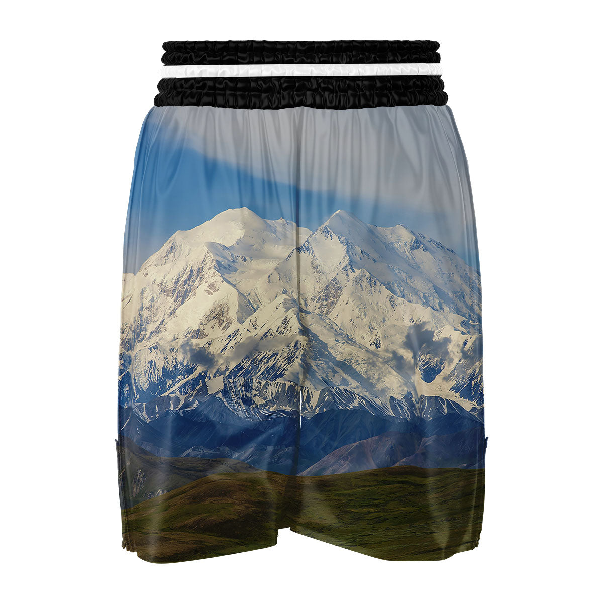 Denali Mountain Print Boxing Shorts-grizzshop