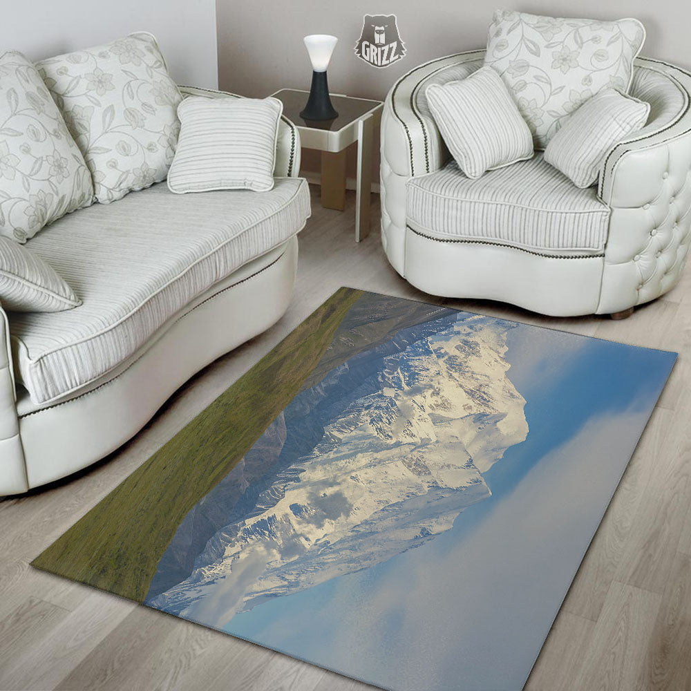 Denali Mountain Print Floor Mat-grizzshop
