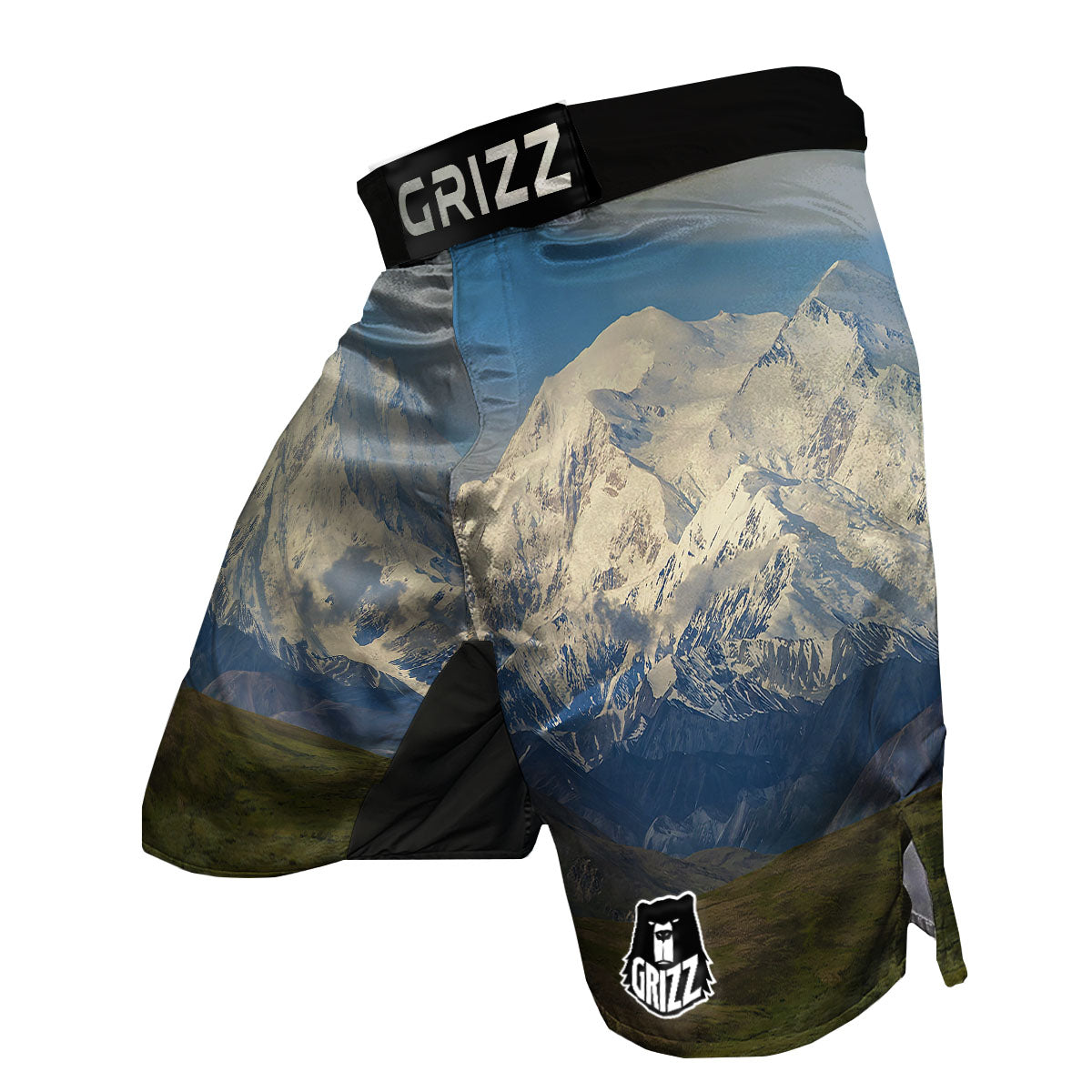 Denali Mountain Print MMA Shorts-grizzshop