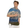 Denali Mountain Print Men's Short Sleeve Shirts-grizzshop