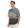 Denali Mountain Print Men's Short Sleeve Shirts-grizzshop