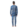 Denim Jeans Acid Wash Print Pattern Men's Pajamas-grizzshop