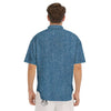 Denim Jeans Classic Blue Print Men's Short Sleeve Shirts-grizzshop