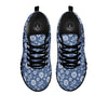 Denim Jeans Flower Print Pattern Black Sneaker-grizzshop