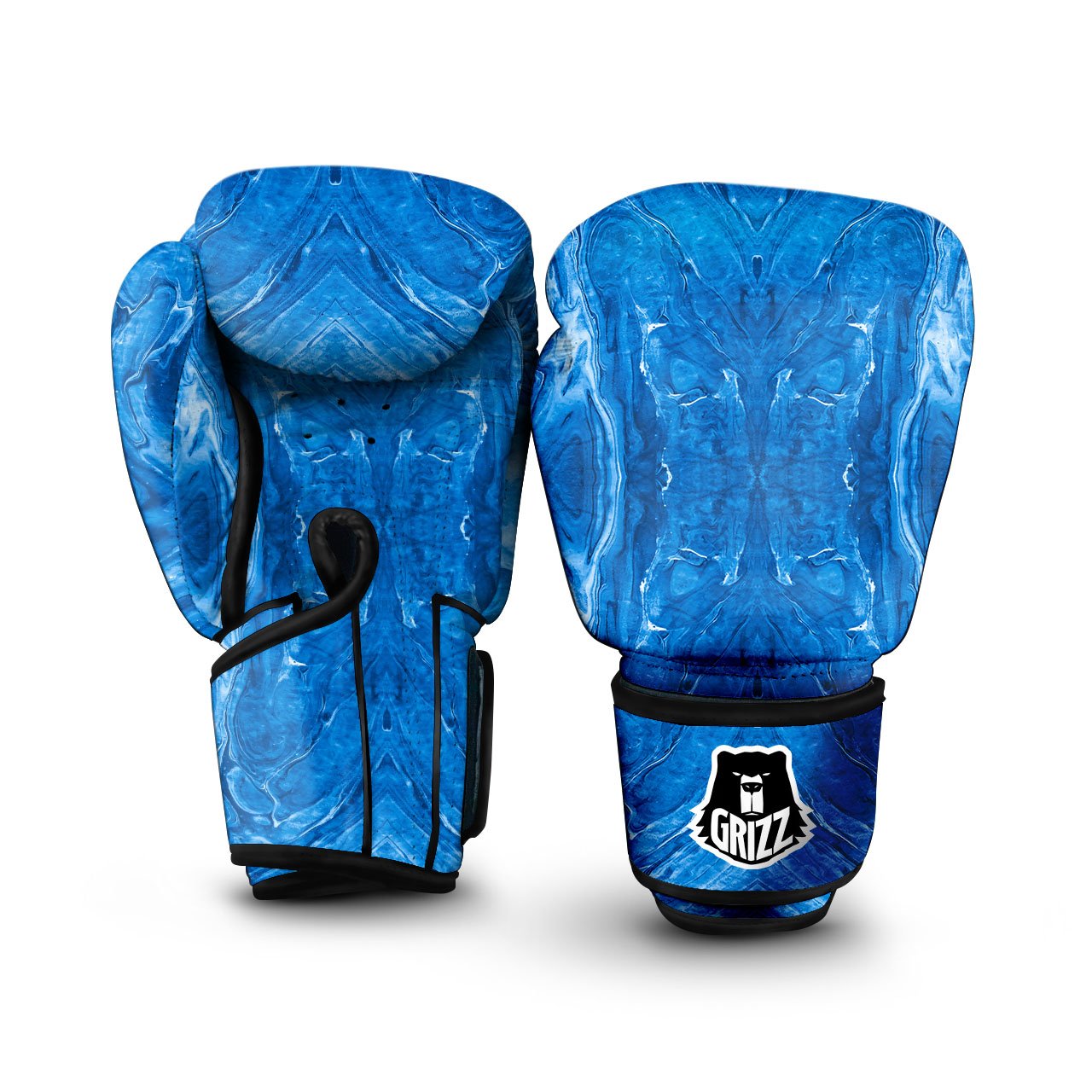 Denim Jeans Marble Print Pattern Boxing Gloves-grizzshop