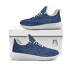 Denim Jeans Navy Blue Print White Athletic Shoes-grizzshop