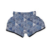 Denim Jeans Patchwork Print Pattern Muay Thai Boxing Shorts-grizzshop