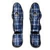 Denim Jeans Plaid Print Pattern Muay Thai Shin Guards-grizzshop