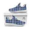 Denim Jeans Plaid Print Pattern White Athletic Shoes-grizzshop