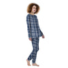 Denim Jeans Plaid Print Pattern Women's Pajamas-grizzshop