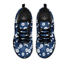 Denim Jeans Rose Print Pattern Black Sneaker-grizzshop