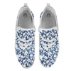 Denim Jeans Skull Print Pattern White Athletic Shoes-grizzshop