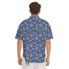 Denim Star Jeans And Heart Print Pattern Men's Short Sleeve Shirts-grizzshop