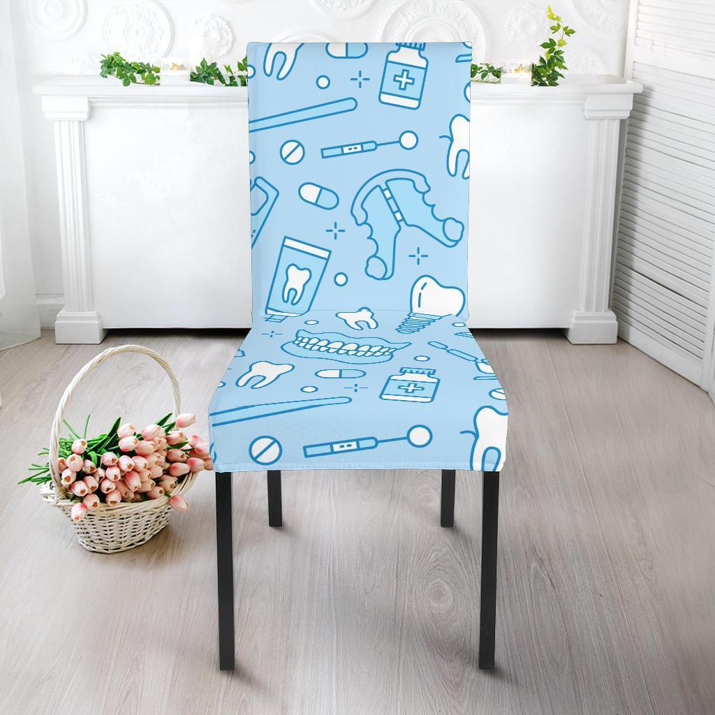 Dental Dentistry Dentist Tooth Pattern Print Chair Cover-grizzshop