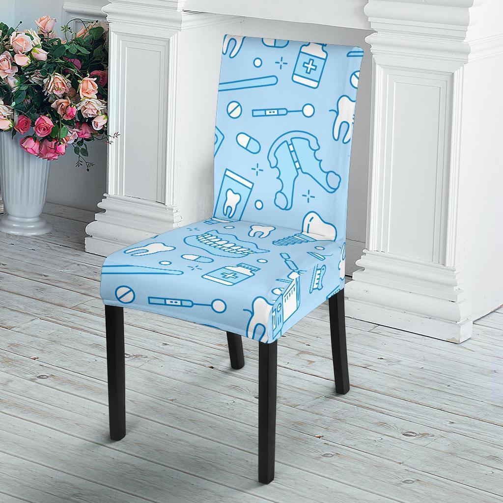 Dental Dentistry Dentist Tooth Pattern Print Chair Cover-grizzshop